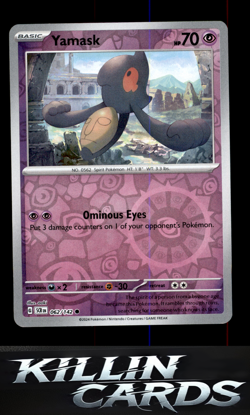 Reverse Holofoil Yamask 062/142 Pokemon Common SV07: Stellar Crown Card NM - Image 1