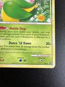 FREE SHIPPING BELLOSSOM 1/90 - NON-HOLO - RARE - Undaunted - 2010 POKEMON CARD - Image 4