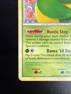 FREE SHIPPING BELLOSSOM 1/90 - NON-HOLO - RARE - Undaunted - 2010 POKEMON CARD - Image 5