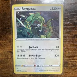 Pokemon TCG Rayquaza SWSH029 Cosmos Holo Black Star Promo - Image 1