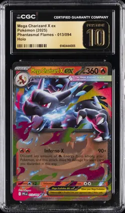 2025 POKEMON PHANTASMAL FLAMES - HOLO MEGA CHARIZARD X EX CGC 10 PRISTINE - Image 1