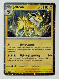 Pokemon TCG - Jolteon - SVP 169 - 2025 S&V: Black Star Promo - Cosmo Holo - Image 1