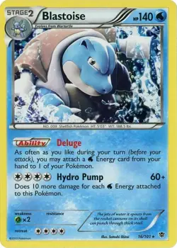 1x Blastoise - 16/101 - Cosmos Holo XY Blisters Exclusive Heavily Played Pokemon - Image 1
