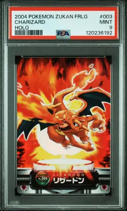 PSA 9 Pokemon Card Charizard Pokemon Zukan Carddass Holo 2004 003 Japanese - Image 1