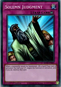 Yugioh Solemn Judgment MAZE-EN063 1st Edition Super Rare NM - Image 1