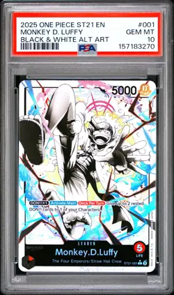 2025 ONE PIECE STARTER DECK ST21-EX GEAR 5 #001 MONKEY D. LUFFY PSA 10 - Image 1