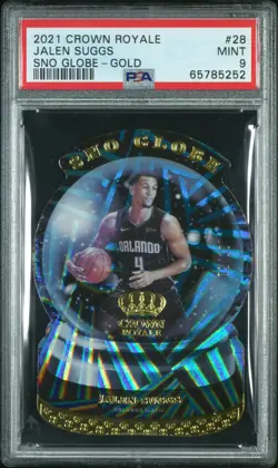 2021 Panini Crown Royale Jalen Suggs Sno Globe Gold /10 #28 RC PSA 9 - Image 1