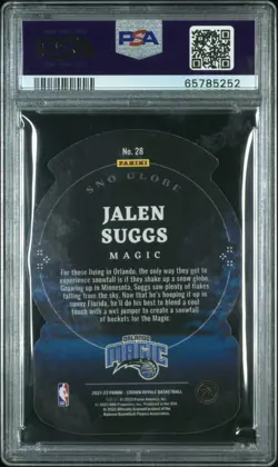 2021 Panini Crown Royale Jalen Suggs Sno Globe Gold /10 #28 RC PSA 9 - Image 2