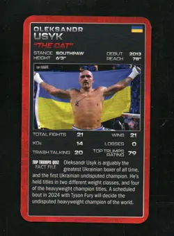 Oleksandr Usyk Boxing Icons UK Limited Edition Game Playing Card Ukrainian Boxer - Image 1