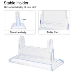 4pcs 35pt Acrylic Clear UV Protection Magnetic Card Holders with 4 Card Stands - Image 5