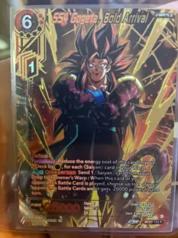 Dragon ball super card SS4 Gogeta Bold Arrival Zenkai Rare - Image 1