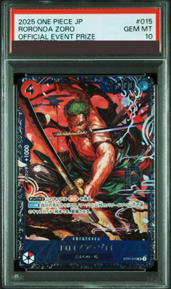 PSA 10 ZORO ST21-015 SR One Piece Card Flagship Promo Japanese from Japan 2025 - Image 1
