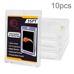 10pcs 35pt Acrylic Magnetic Card Holders for Trading Cards with Stronger Magnet - Image 1