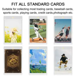 10pcs 35pt Acrylic Magnetic Card Holders for Trading Cards with Stronger Magnet - Image 3