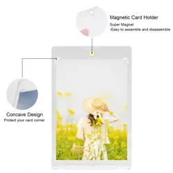 10pcs 35pt Acrylic Magnetic Card Holders for Trading Cards with Stronger Magnet - Image 4