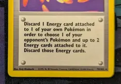 Super Energy Removal 79/102 Pokemon Card Base Set Trainer Wotc Lightly Played - Image 3