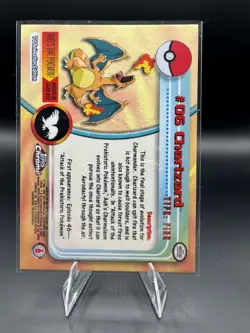 2000 TOPPS SERIES 1 CHROME POKEMON TV ANIMATION TRADING CARD #6 CHARIZARD - Image 2