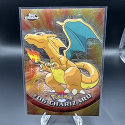 2000 TOPPS SERIES 1 CHROME POKEMON TV ANIMATION TRADING CARD #6 CHARIZARD - Image 1
