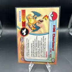 2000 TOPPS SERIES 1 CHROME POKEMON TV ANIMATION TRADING CARD #6 CHARIZARD - Image 2