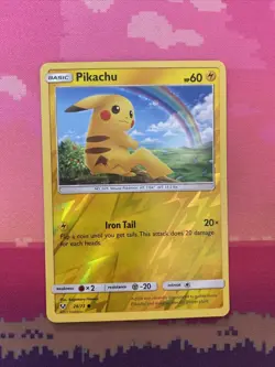 Pokemon Card Pikachu Shining Legends Reverse Holo 28/73 Near Mint - Image 1