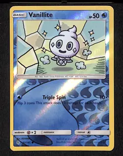 Vanillite 33 Common Pokemon Guardians Rising 145 Reverse Holo 2017 - Image 1