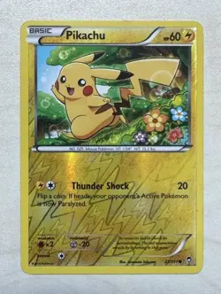 Pokemon TCG Pikachu Reverse Holo 27/111 FFI Furious Fists LP - Image 1