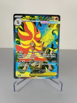 Pokemon TCG Mega Pyroar EX Full Art Ultra Rare Holo English Chaos Rising 099/086 - Image 1