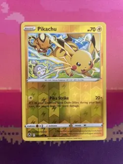 Pokemon Card Pikachu Silver Tempest Reverse Holo 049/195 Near Mint - Image 1