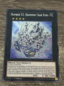 Number 52: Diamond Crab King WIRA-EN050 Yu-Gi-Oh! Wing Raiders SECRET RARE FOIL - Image 1