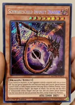 Yugioh Schwarzschild Infinity Dragon MZTM-EN013 Secret Rare 1st Ed NM w/Tracking - Image 1