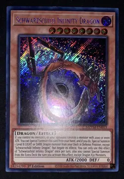 Yugioh Schwarzschild Infinity Dragon MZTM-EN013 Secret Rare 1st Ed NM w/Tracking - Image 3