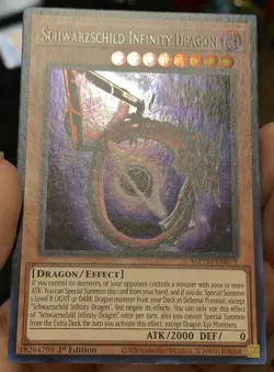 Yugioh Schwarzschild Infinity Dragon MZTM-EN013 Secret Rare 1st Ed NM w/Tracking - Image 5