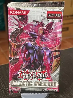 Yugioh Booser Pack Galactic Overlord 1st Edition English 9 Cards Per Pack - Image 1