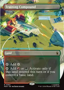 MTG Marvel Super Heroes MSH Training Compound 0384 Borderless Rare - Image 1