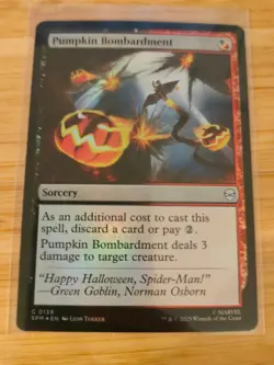 MTG Pumpkin Bombardment (Foil) 0139 Spider-Man M/NM Free UK P&P - Image 1