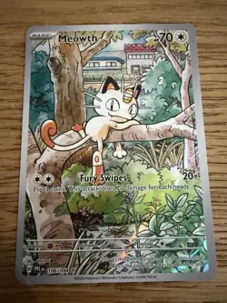 Meowth 106/094 Phantasmal Flames Near Mint Pokemon Card Pack Fresh - Image 1