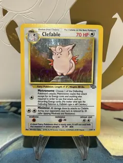 Clefable 1/64 Pokemon TCG Jungle Unlimited Holo Rare Card WOTC NM - Image 1