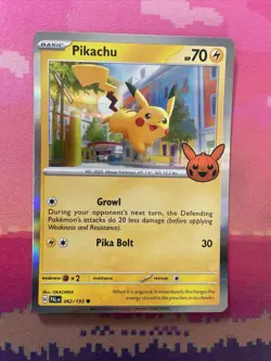 Pokemon Card Pikachu Trick Or Trade Holo Rare 062/193 Near Mint - Image 1