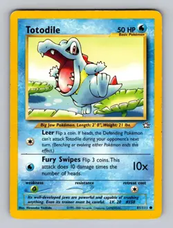 Totodile 81/111 Common Neo Genesis Pokemon Unlimited Lightly Played - Image 1