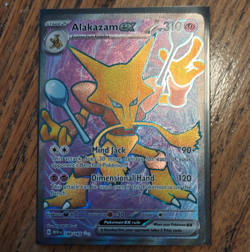 Pokemon TCG Alakazam ex 188/165 SV Scarlet & Violet 151 Ultra Rare Holo English - Image 1