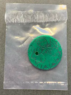 Rillaboom plastic medal coin Holo Pokemon Japanese Pocket Monster NINTENDO RARE - Image 2