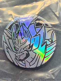 Zamazenta plastic medal coin Holo Pokemon Japanese Pocket Monster Nintendo RARE - Image 1