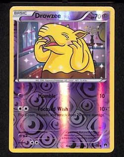 Drowzee 50 Common Pokemon BREAKpoint 122 Reverse Holo 2016 - Image 1