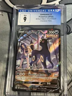 Umbreon V TG22/TG30 Brilliant Stars 2022 Character Rare Pokemon TCG CGC Mint 9 - Image 1