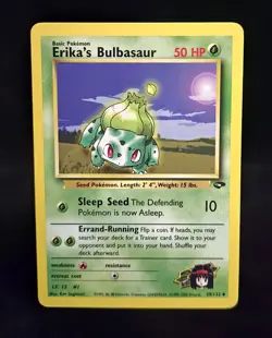 Pokemon TCG - ERIKA'S BULBASAUR - #39 - UNLIMITED - GYM CHALLENGE (2000) - LP/NM - Image 1