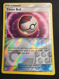 Timer Ball 134/149 Uncommon SM Base Set Pokemon Reverse Holo 2017 - Image 1