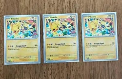 Pokemon TCG - Pikachu SVP 225 - World Championship 2025 - Black Star Promo x 3 - Image 1