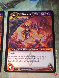World of Warcraft WOW TCG Foil Deathwing the Destroyer & Sinestra promos RARE - Image 3