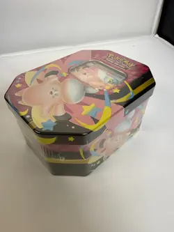 Pokemon TCG Mega Moonlit Tin Mega Clefable ex Sealed 4 Booster Packs Promo Card - Image 2