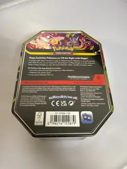 Pokemon TCG Mega Moonlit Tin Mega Clefable ex Sealed 4 Booster Packs Promo Card - Image 3